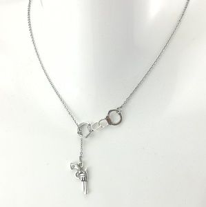 Lariat partners in crime necklace